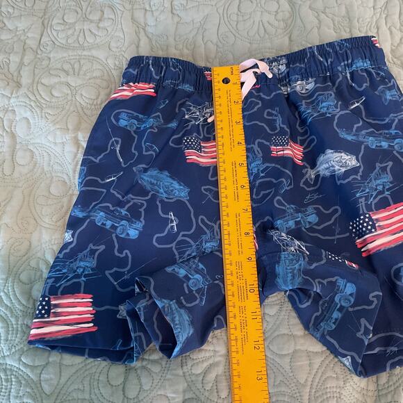 Huk Boys Fourth of July Trucks and Fishin Drawstring Swim Trunks Youth Medium - Picture 9 of 10